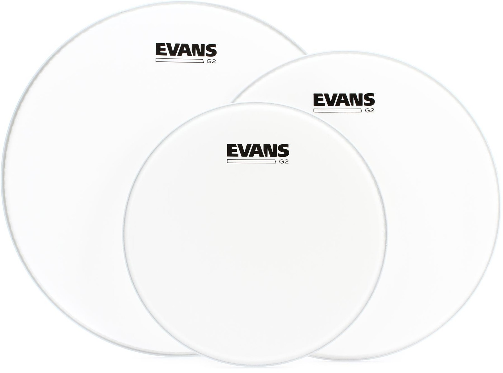 Evans G2 Coated 3-piece Tom Pack - 10/12/14 inch + Evans B16G2 Value Bundle