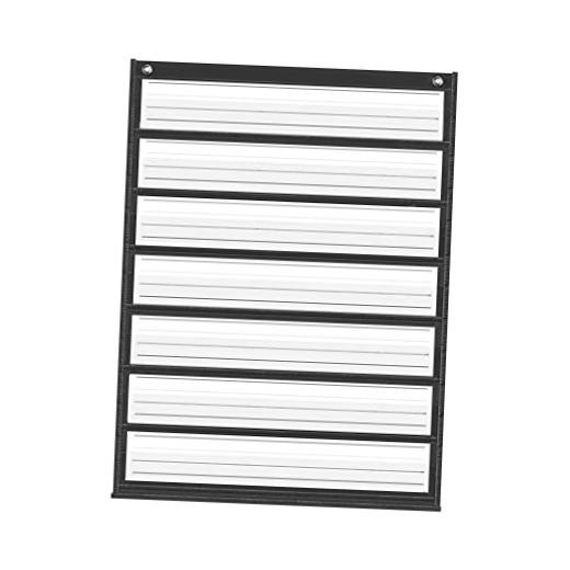 Magnetic Pocket Chart,Standard Pocket Chart with 7+1 Pockets,14 Double-Sided