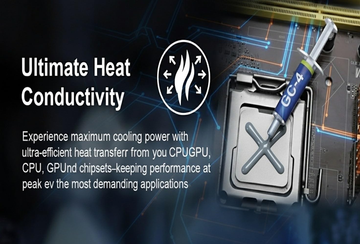 GC4 3.5g Thermal Compound Heat Sinks Maximum Conductivity NonCorrosive