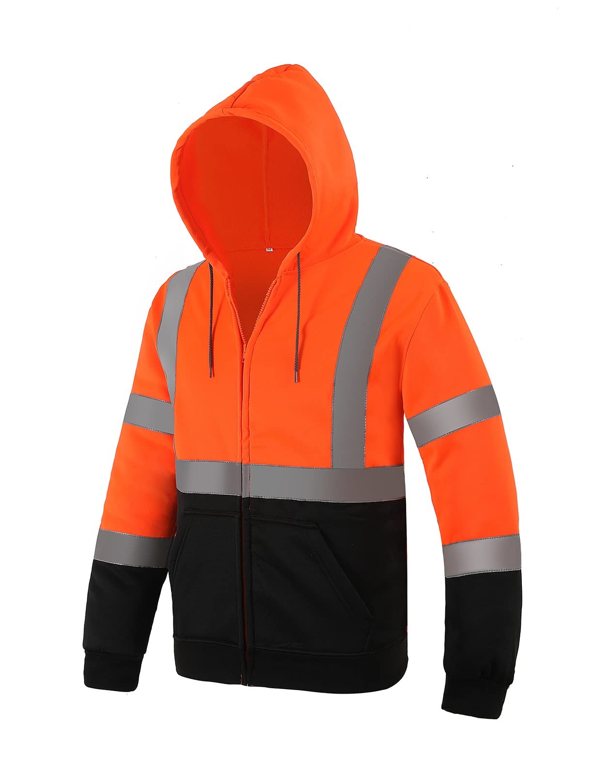 sesafety High Visibility Safety Sweatshirt for Men, Class 3 Large, Orange-204