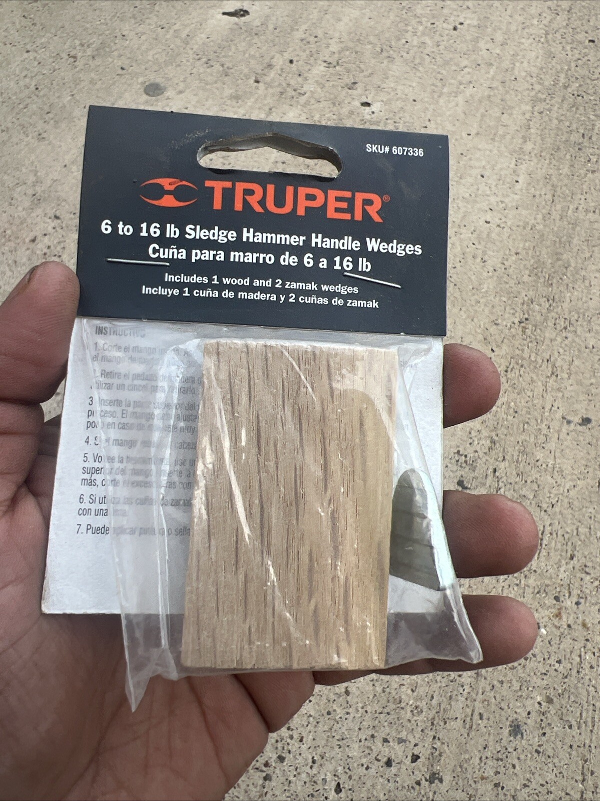 TRUPER- Sledge Hammer Handle Wedge Pack 6-16lb - New In Package