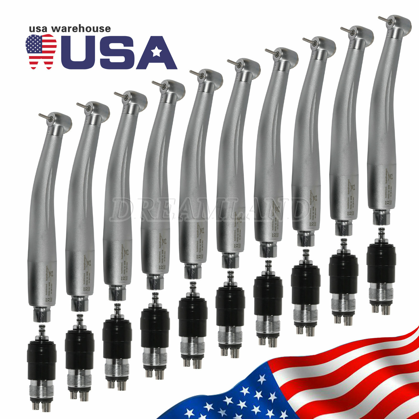 Dental High Speed Handpiece with Quick Coupling 4 Hole Standard Head fit NSK