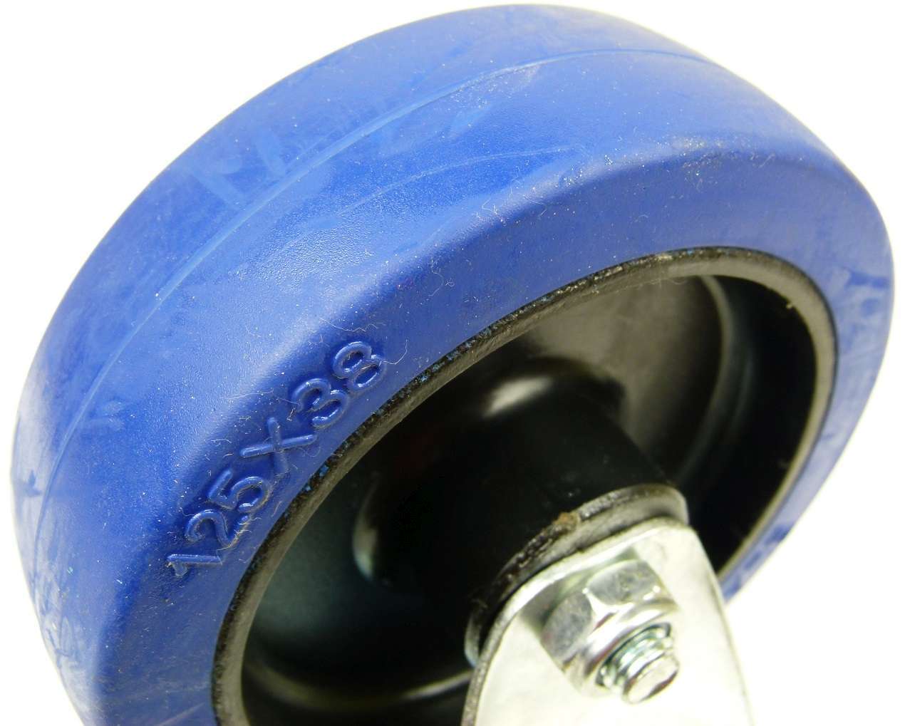 4 x 125 mm SL 200 kg/wheel blue wheels fixed castors rigid transport castors wheels