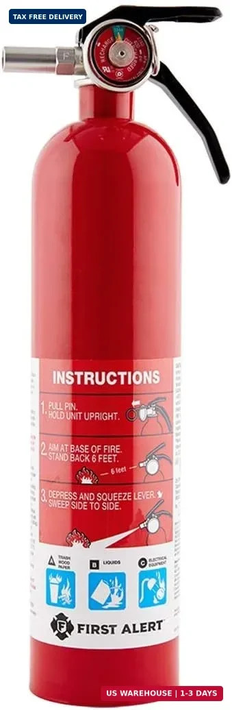 First Alert Fire Extinguisher, Standard Home Use | HOME1, UL RATED 1-A:10-B:C, R