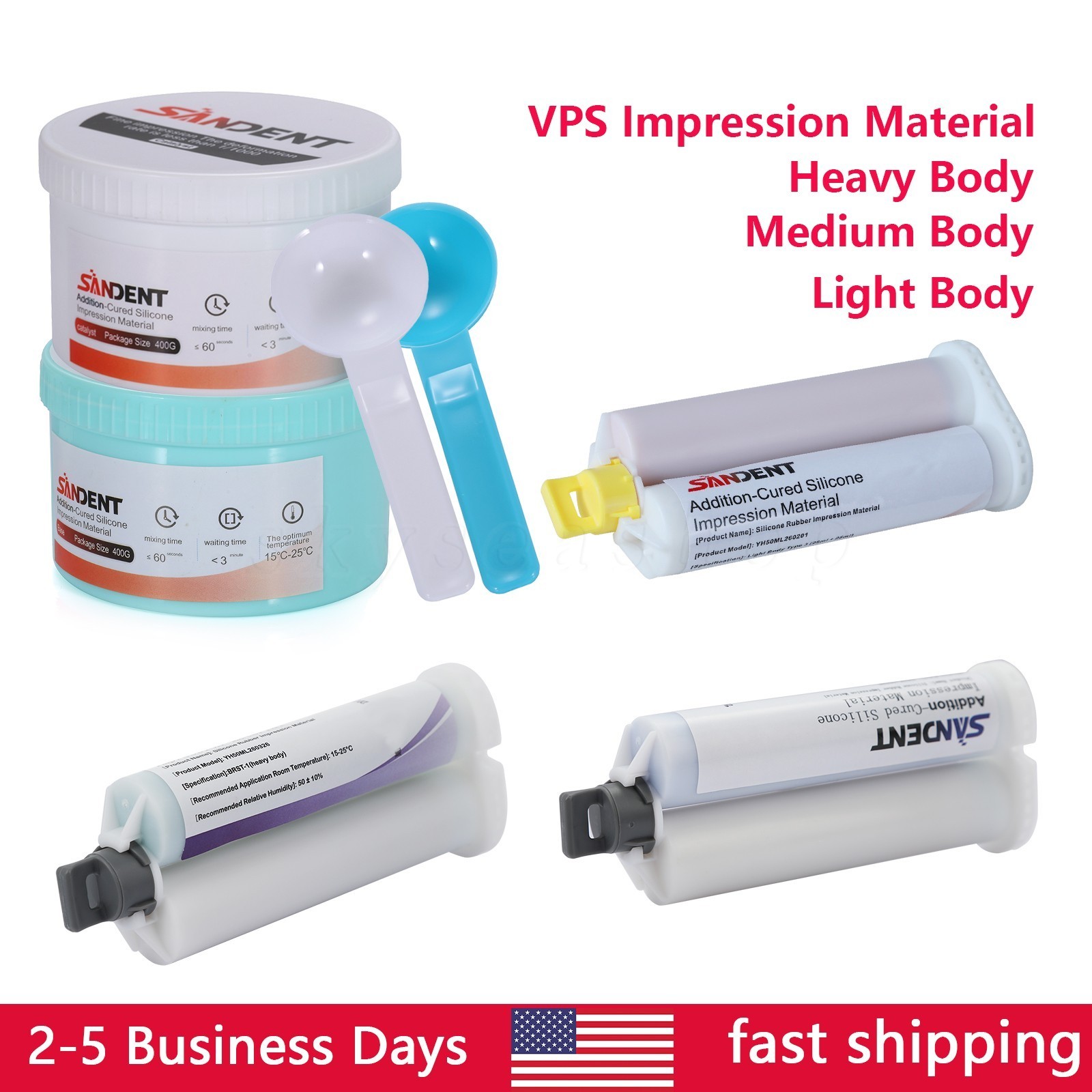 Dental Silicone Impression Material Heavy/Medium/Light Body Normal/Fast Set