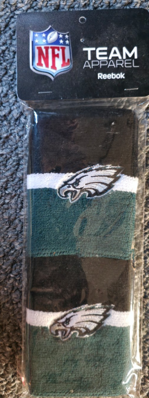 Reebok NFL Wristbands Philadelphia Eagles Football Team Colors OSFA New