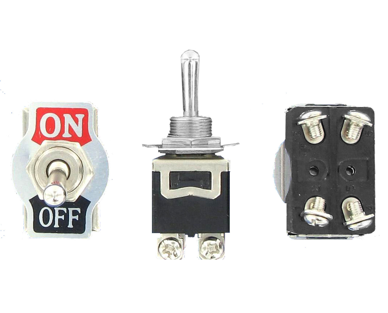 H.D. 20A 125V AC 15A 250V AC DPST On/Off 2 Position 4 Term Toggle Switch 66-1804