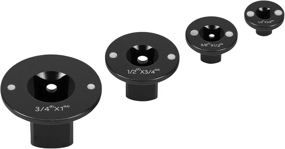 4Pcs Low Profile Impact Socket Adapter Set, Drive Ratchet Adapter Set, Magnetic