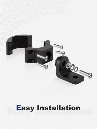 UTV Whip Light Mount & Flag Bracket - 24-Tooth Precision 15° Adjustment, Heavy