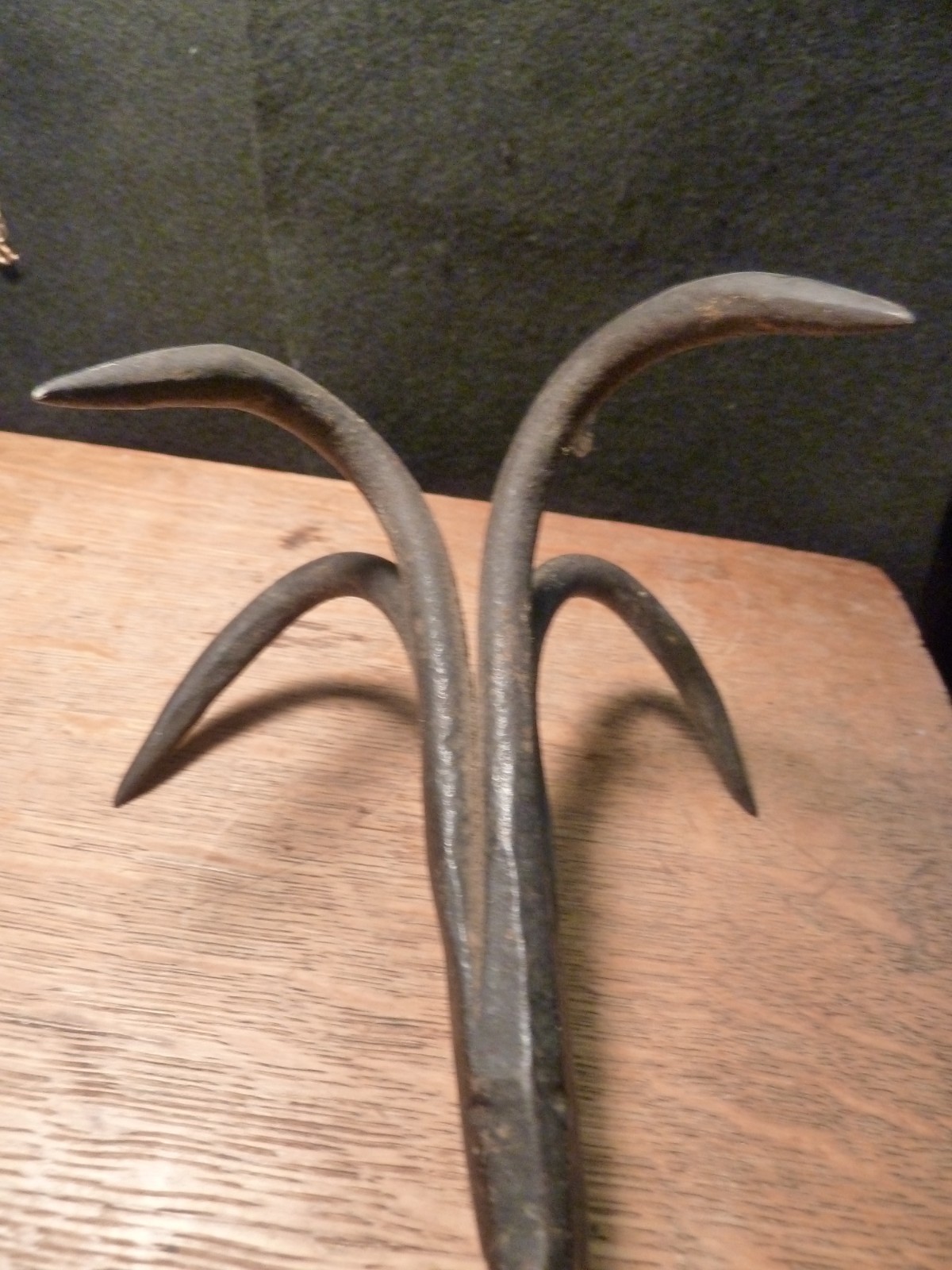 Large 4 Prong Steel Grappling Hook