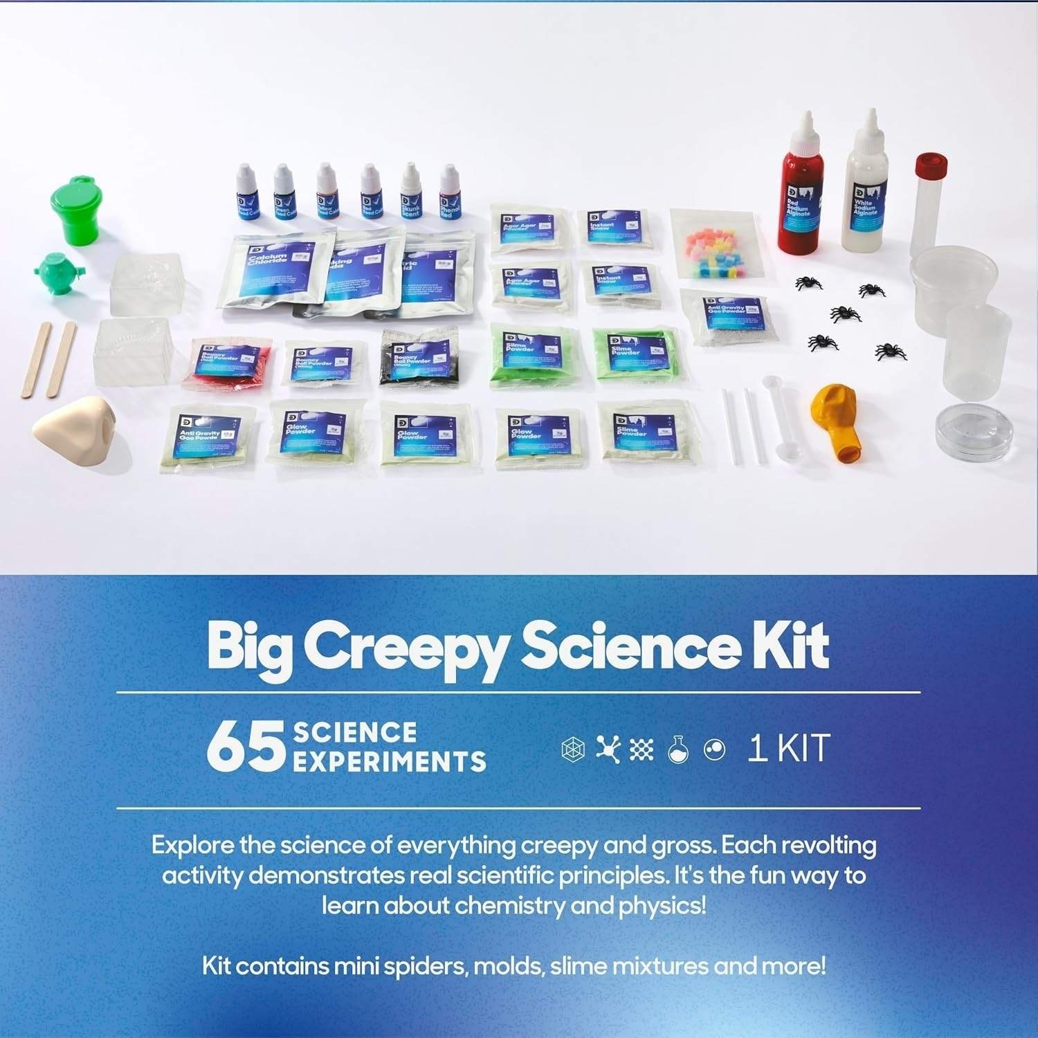 Discovery Big Creepy Science Lab STEM Kit Chemistry Physics 65 Gross Experiments