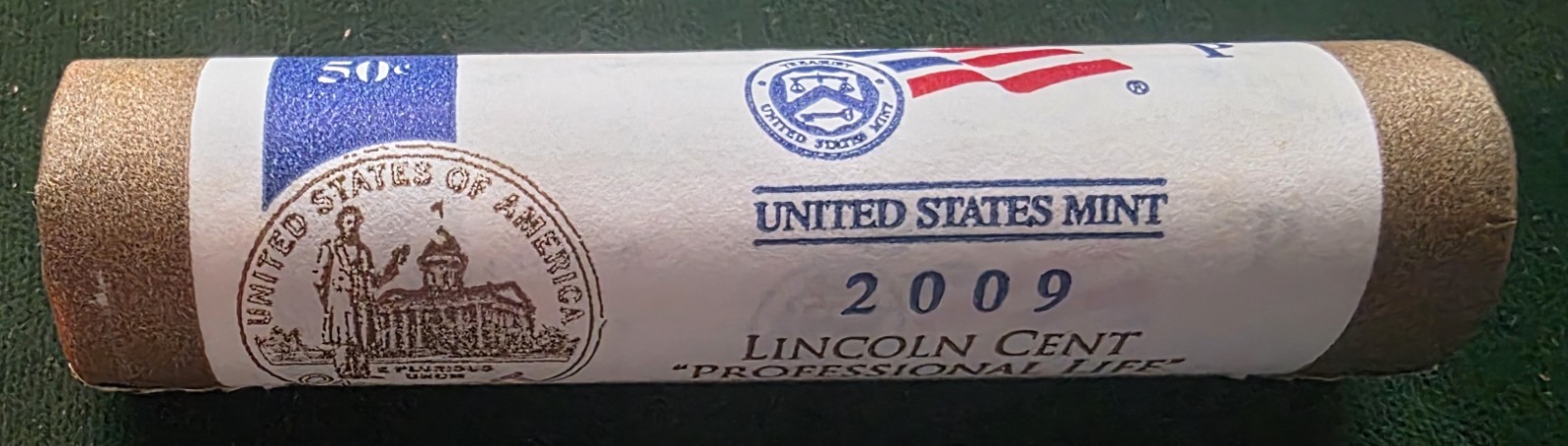 2009 P LINCOLN BICENTENNIAL CENTS ROLL 50 COINS PROFESSIONAL
