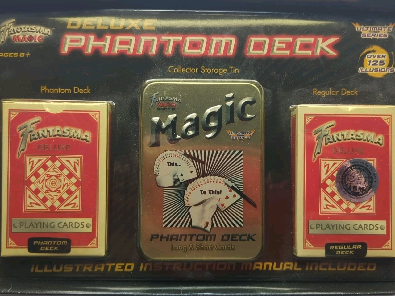 Fantasma Magic Deluxe Phantom Deck, Book, Regular & Phantom Magic Deck. New