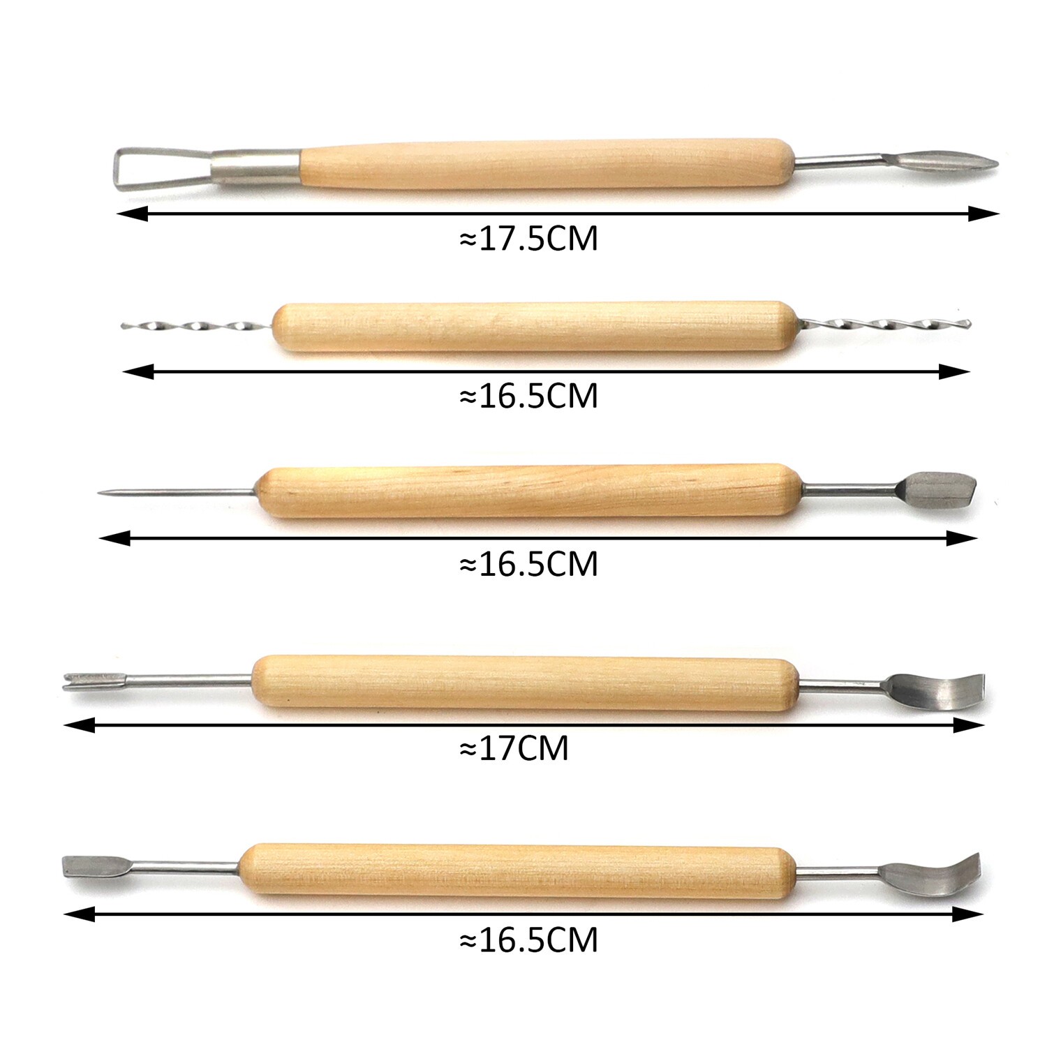 11Pcs Pottery Clay Sculpting Tool Set Wooden Handle Ceramic Carving Shaping Tool