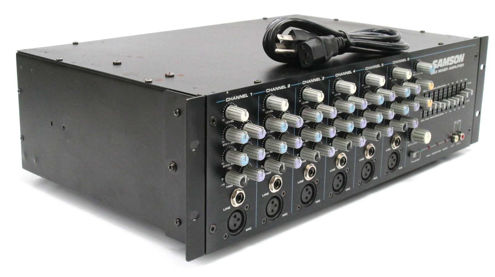Samson S63 6-Channel Powered Mixer Pre-amplifier Preamp