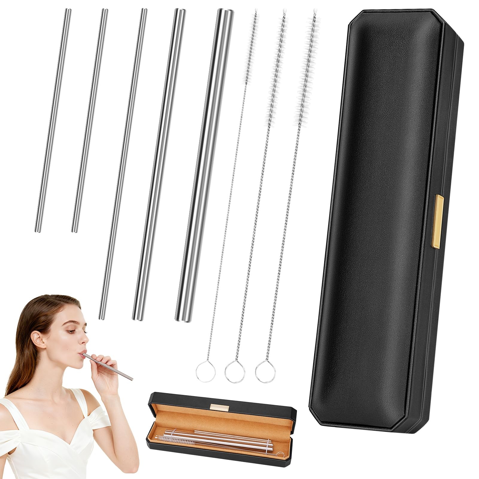 Singing Straw Tool Set  Stainless Steel Vocal Training Aid for Voice