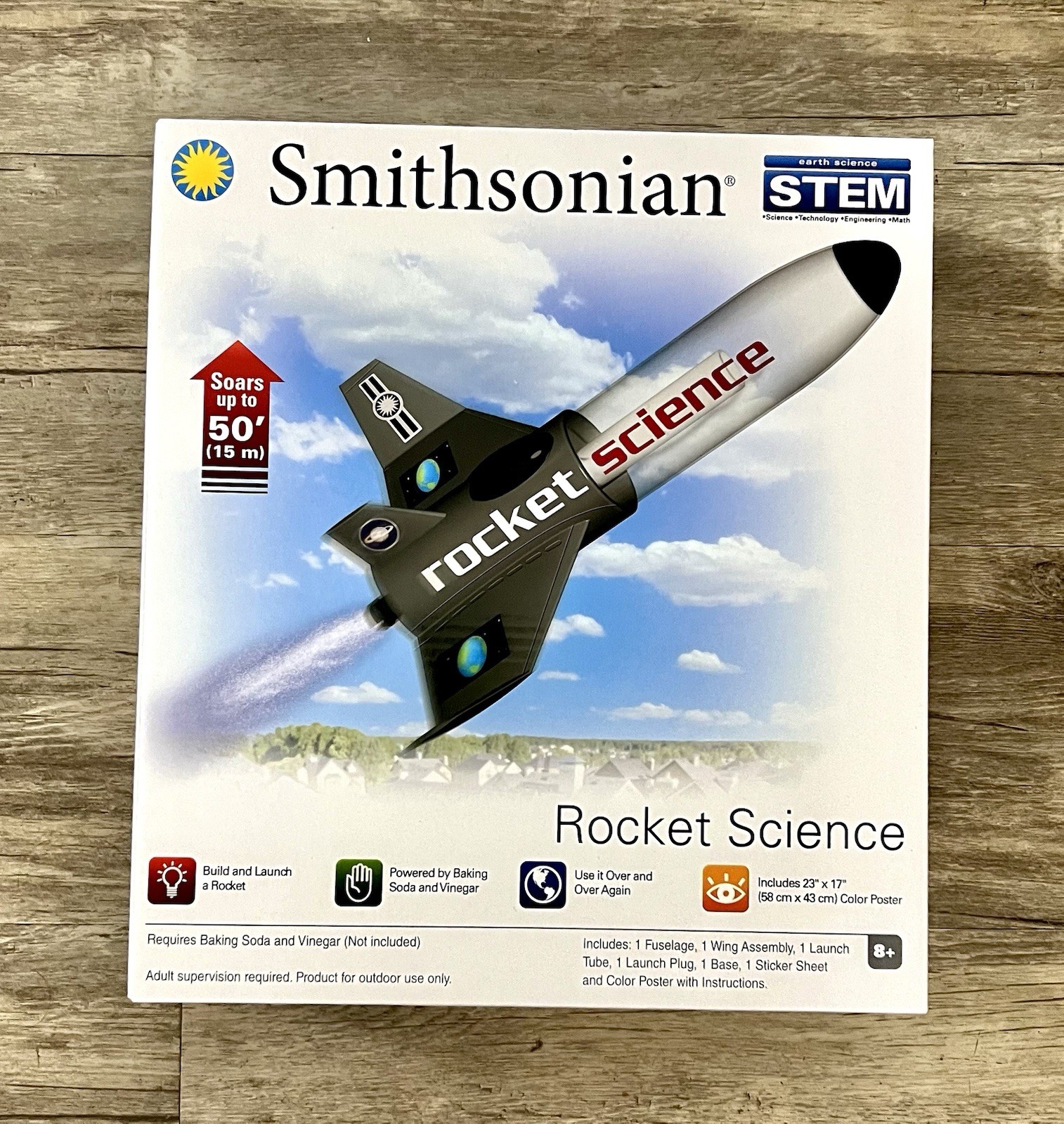Smithsonian Science Rocket Science Kit STEM Activities Build & Launch Rocket 8 +