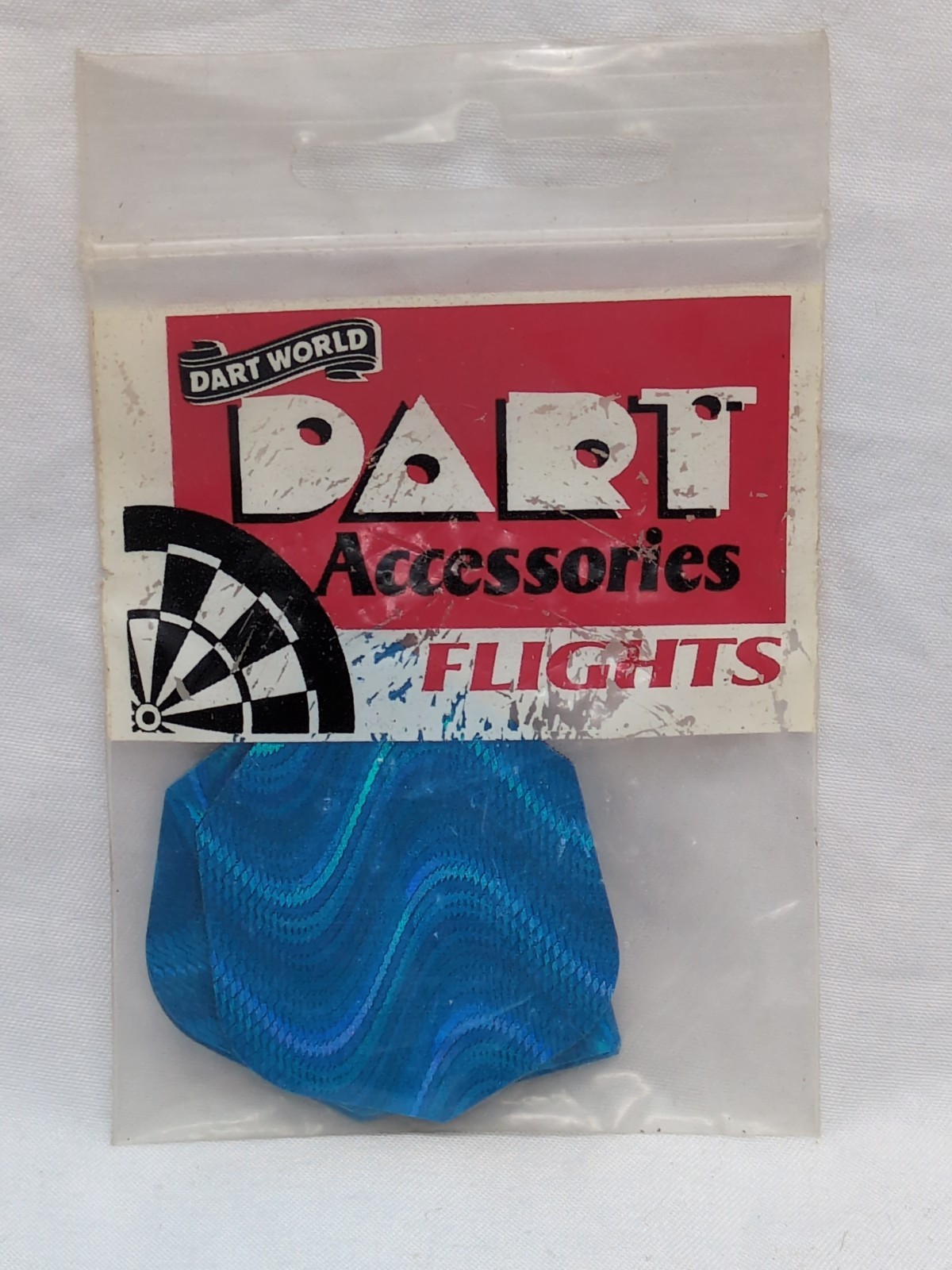 Dart World Vintage 90s Blue Shiny Wavey Flights