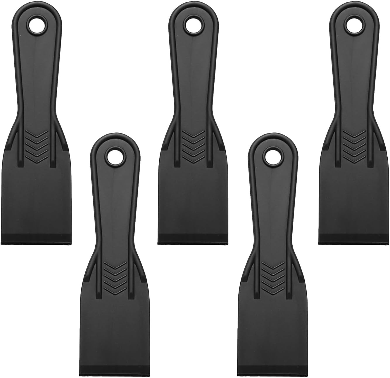 5 Pcs Plastic Putty Knife,2Inch Flexible Paint Scraper Tool for Spackling,Repair