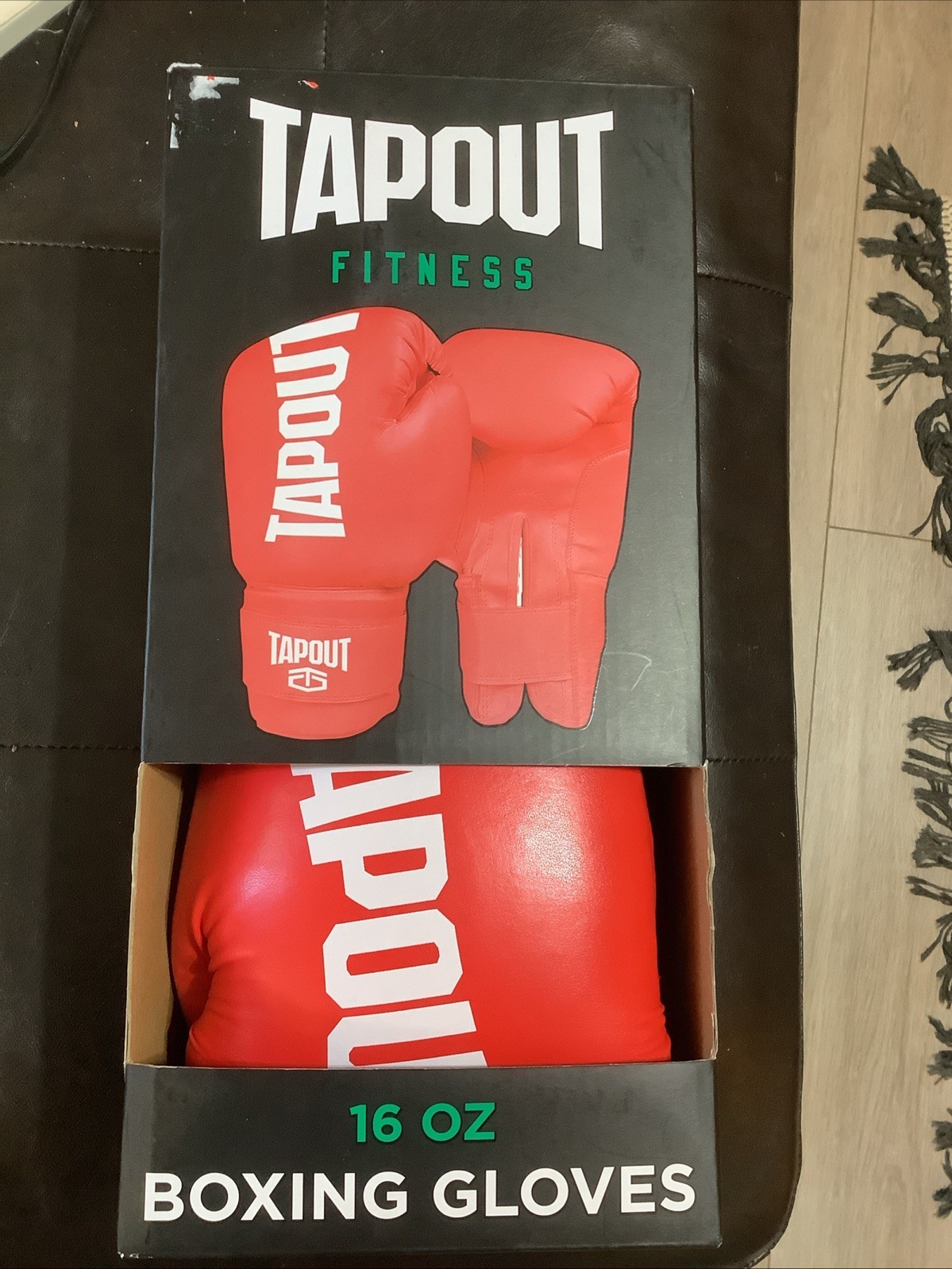 Tapout Boxing Gloves for Unisex 16oz Red -Heavy Bag And Mitt Workout-New