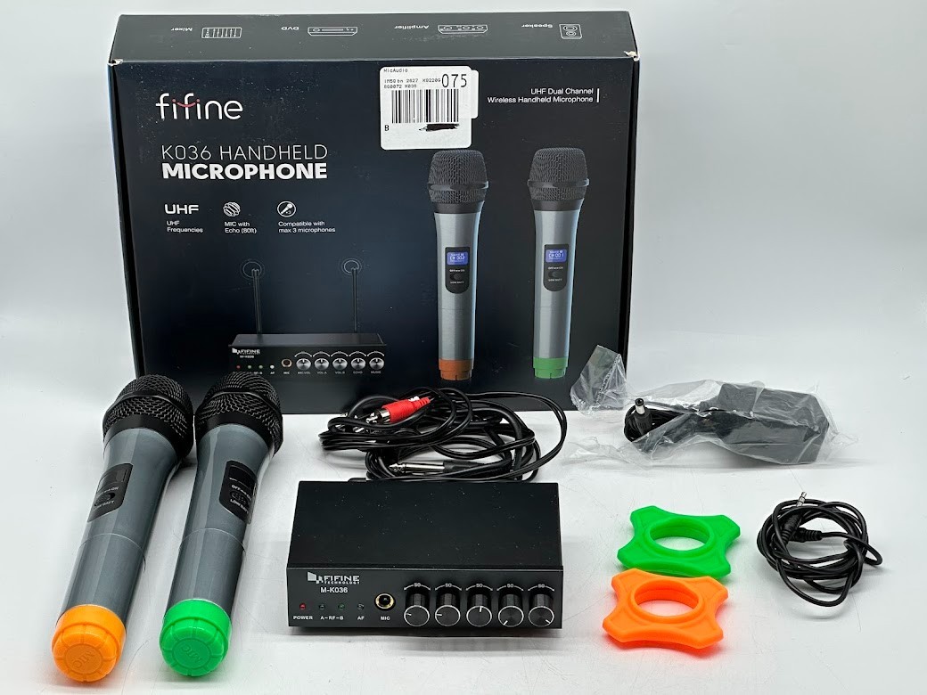 FiFine K036 UHF Dual Channel Wireless Handheld Microphone