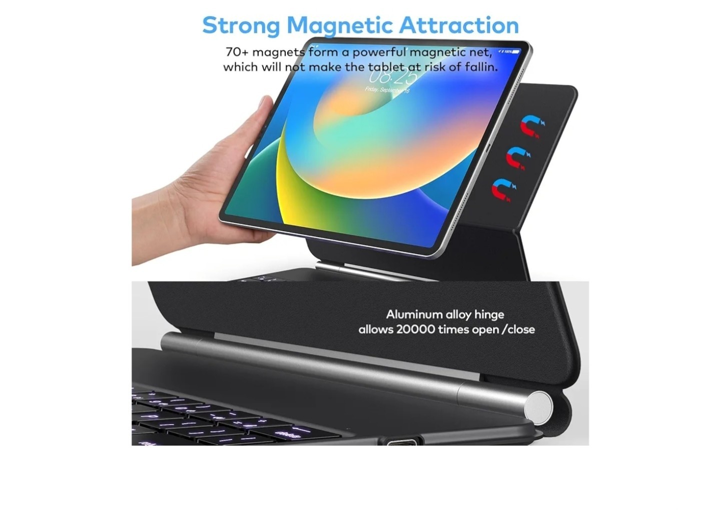 Keyboard Case for iPad Pro 12.9 6th/5th/4th/3rd Generation–Magic-Style Magnetic