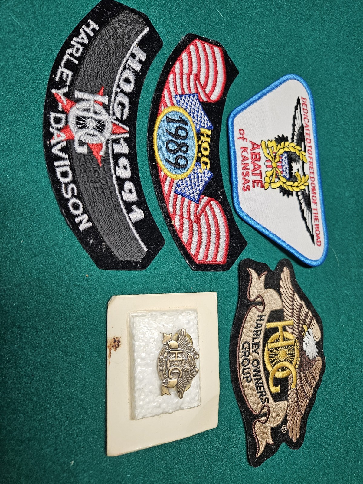 Harley Davidson Patches And A Pin