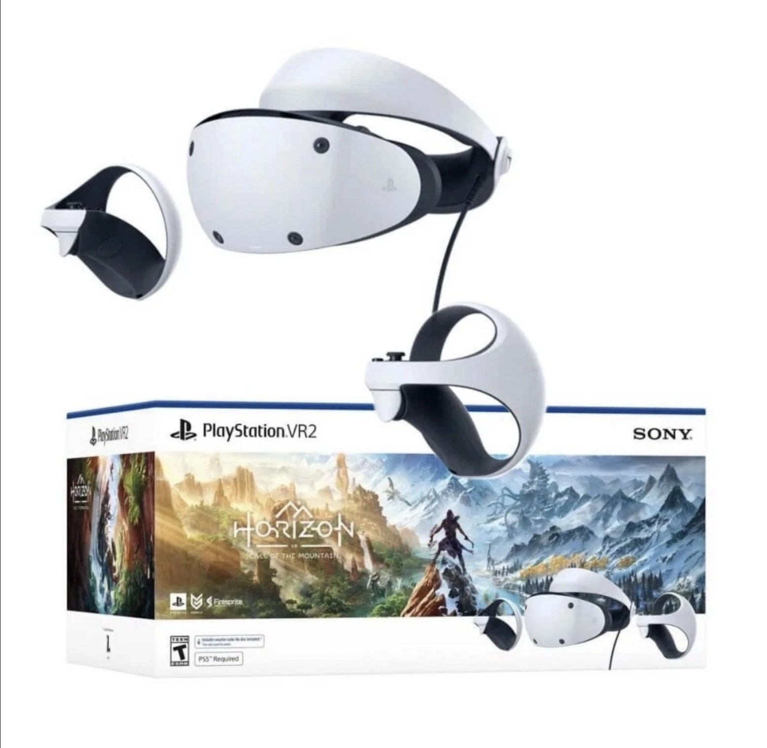 Sony PlayStation VR2 Horizon Call of the Mountain Missing USB Cable Open Box