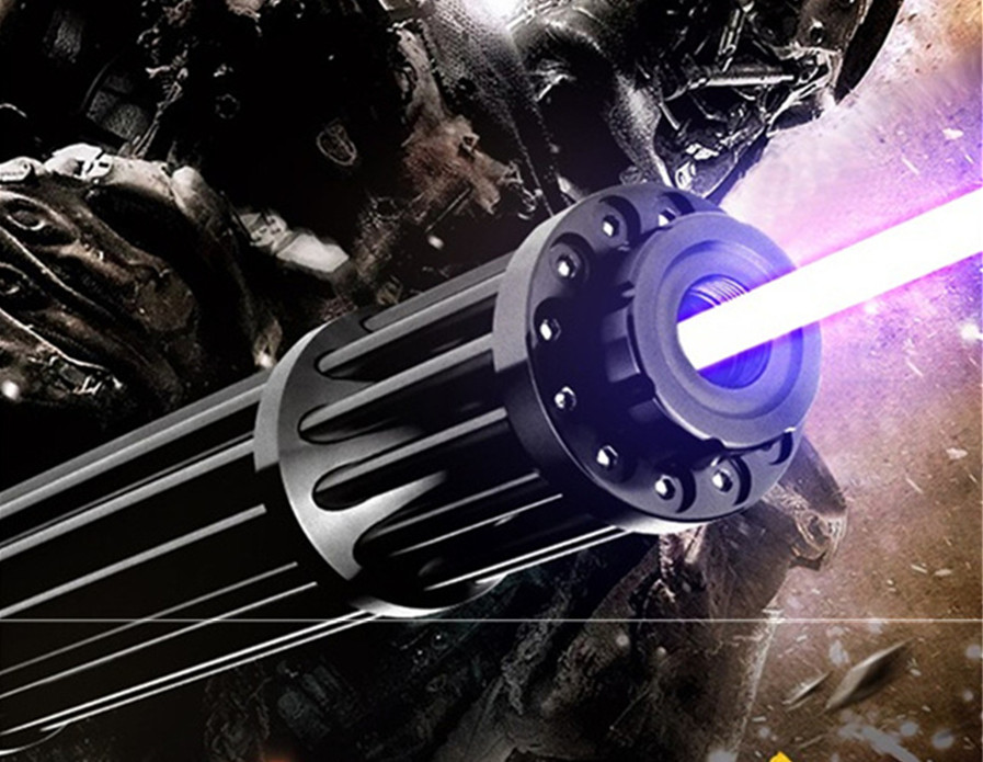450nm Blue  Adjustable Focus Light Visible Beam Outdoor LED Flashlight