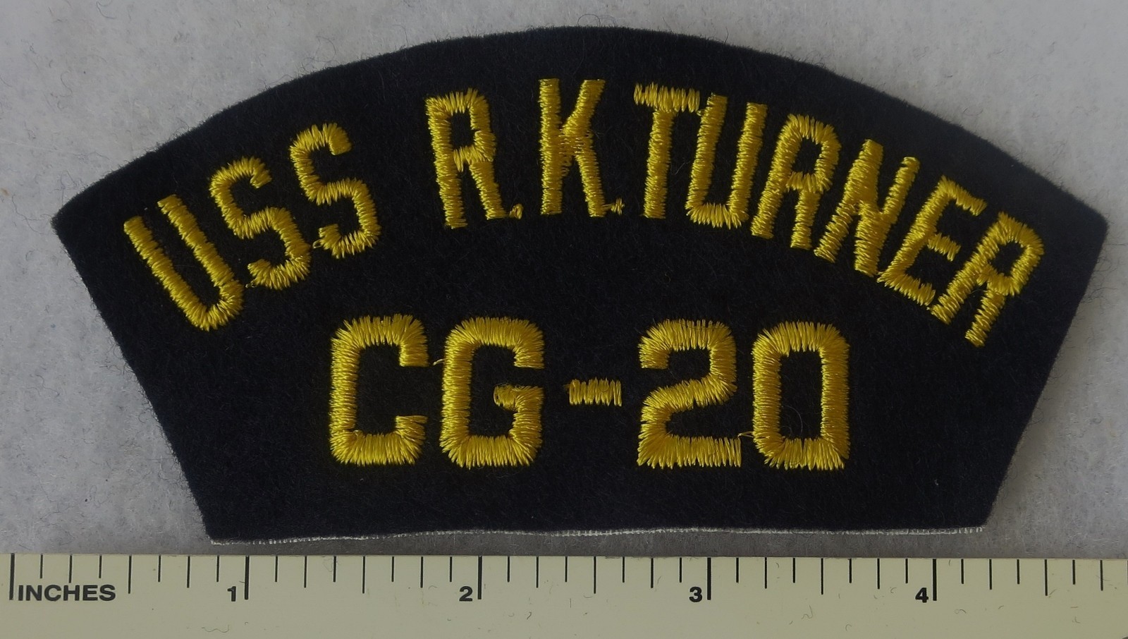 USS R.K. TURNER CG-20 - US NAVY RICHMOND K TURNER SHIP HAT / CAP PATCH 1964-1995
