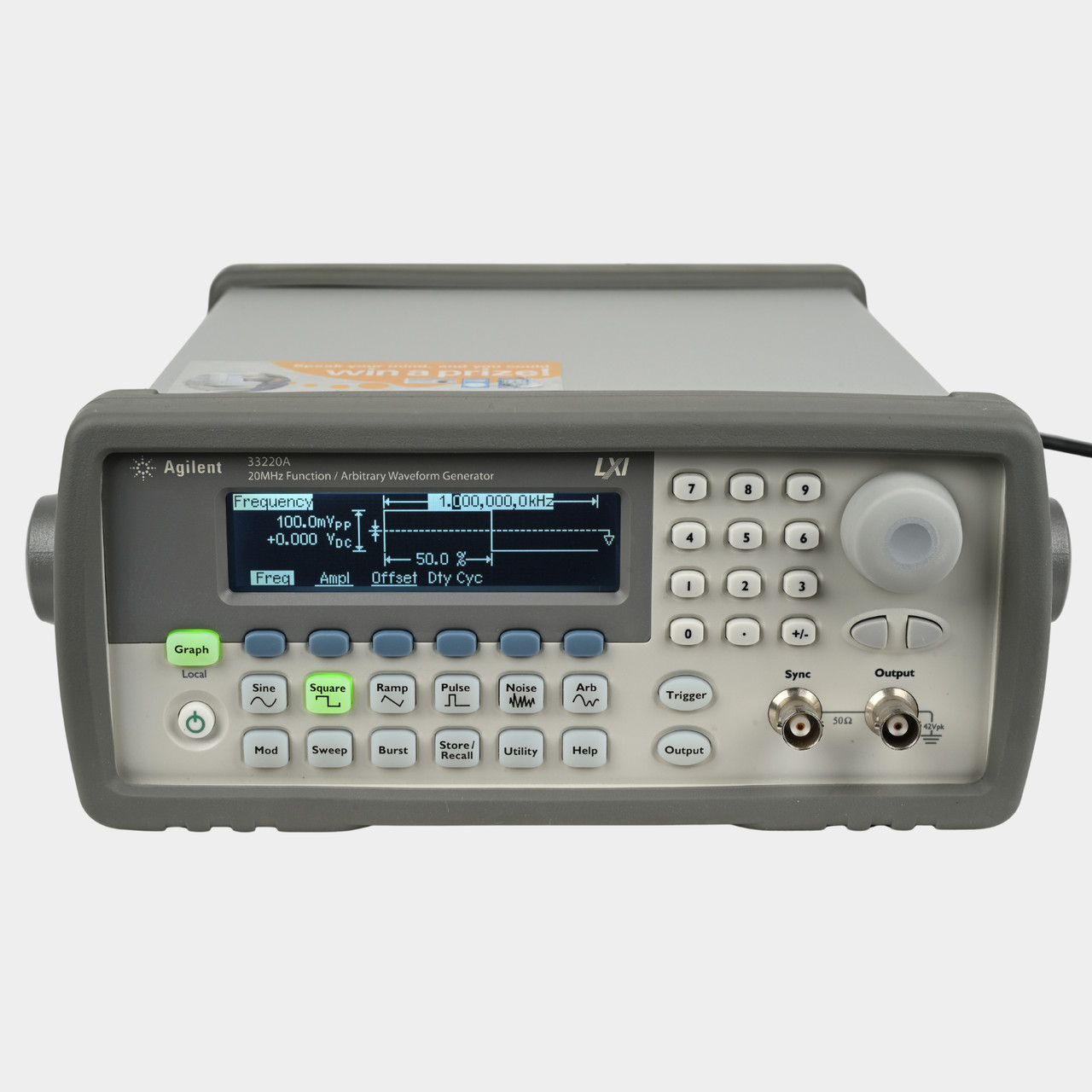 Agilent 33220A 20 MHz Function Arbitrary Waveform Generator Full CAL and TESTED
