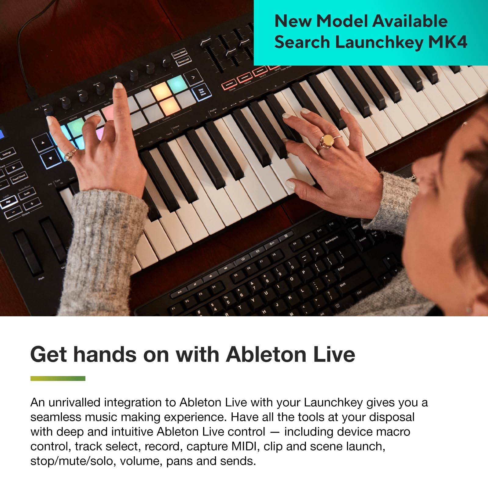 Novation Launchkey 37 [MK3] MIDI Keyboard Controller - 37 Keys, Black