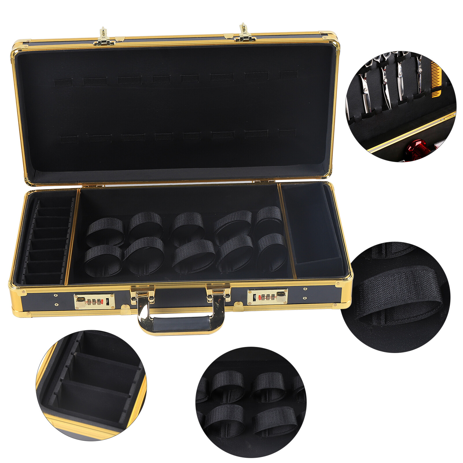 Barber Chest Barber Suitcase Carrying Case Clippers Trimmers Tool Storage Box