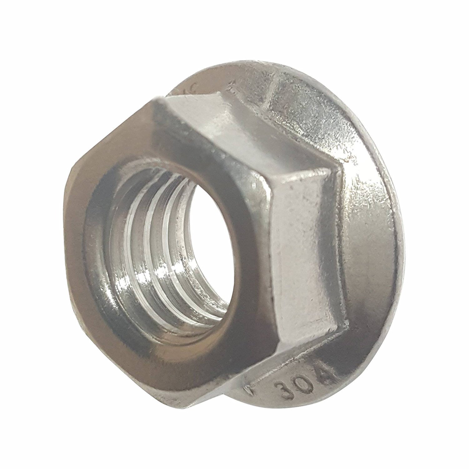 1/2-20 Stainless Steel Flange Nuts Serrated Base Lock Anti Vibration Qty 10