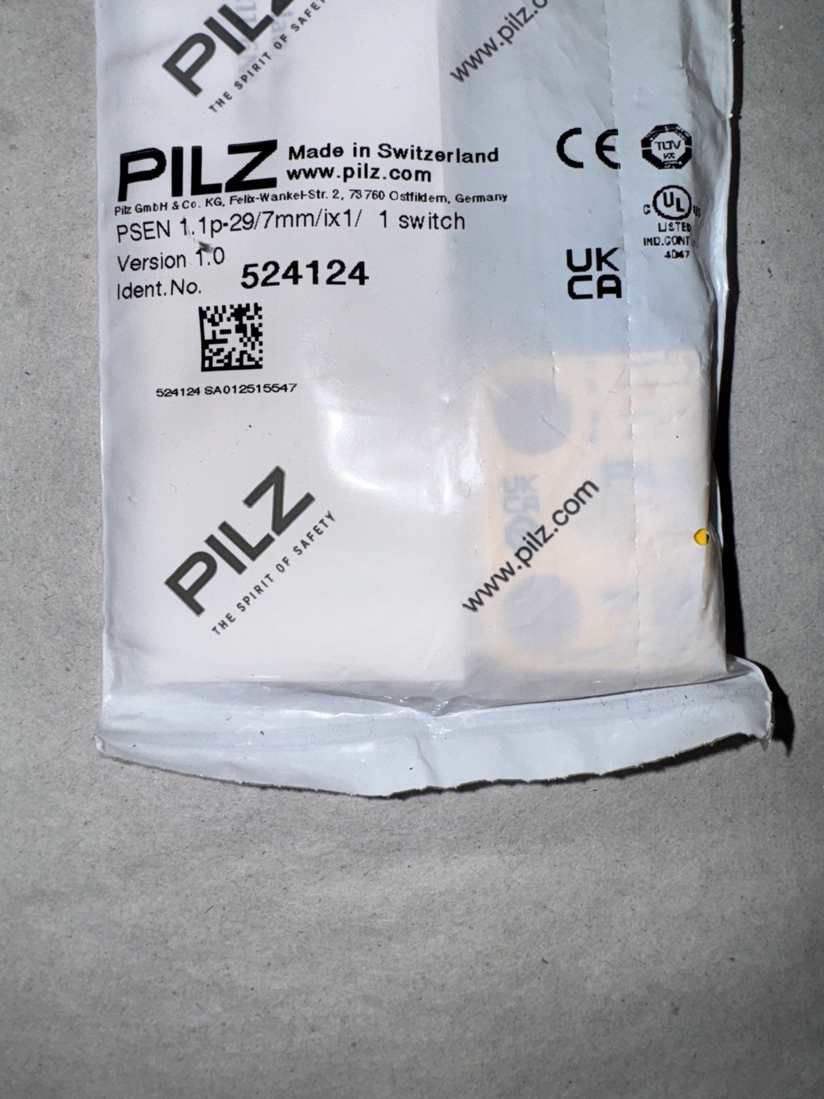 PILZ 524124 PSEN 1.1p-29/7mm/ix1/ 1 Switch