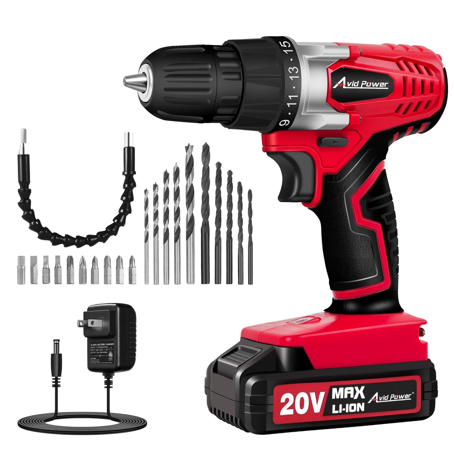 20V Cordless Drill Set for Home DIY & Beginner Projects - Lightweight Power D...