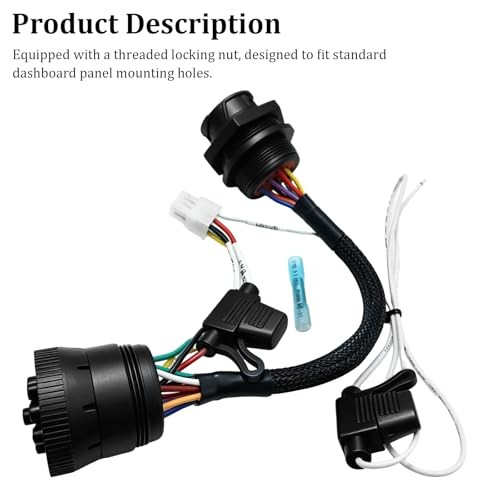 J1939 Y-Splitter Cable Black Flame-Retardant Jacket with Threaded Nut
