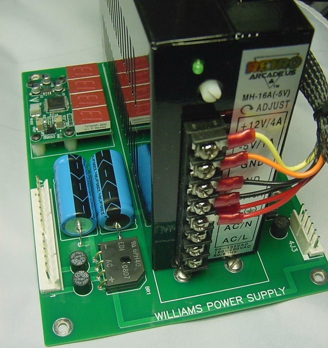 WILLIAMS POWER SUPPLY UPGRADE PCB ( JOUST ROBOTRON SINISTAR MOON PATROL etc)