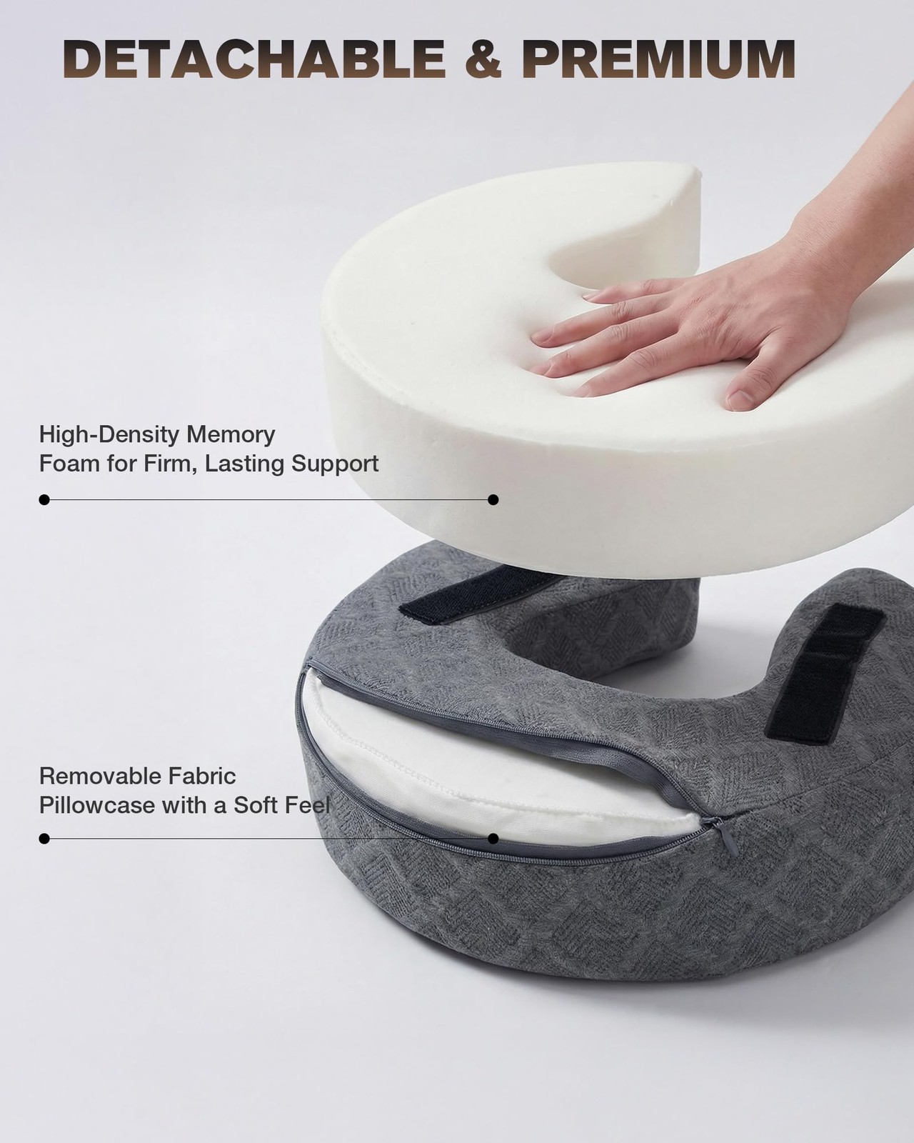 Massage Headrest for Bed, Massage Face Cradle for Bed Adjustable 18" Height |...