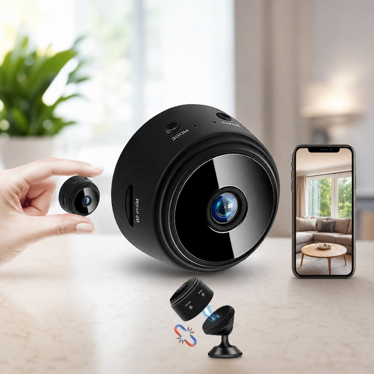 Mini Wireless Camera WiFi Home Security Night Vision HD 1080P DVR
