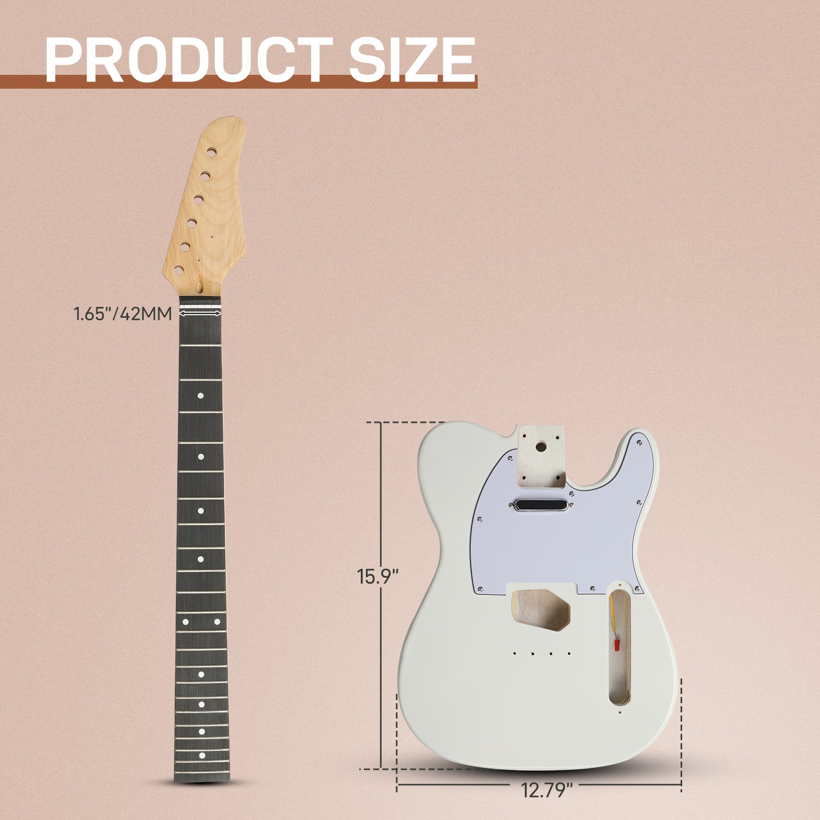 DIY 6 String TL Style Electric Guitar Kits with Mahogany Body for Beginner