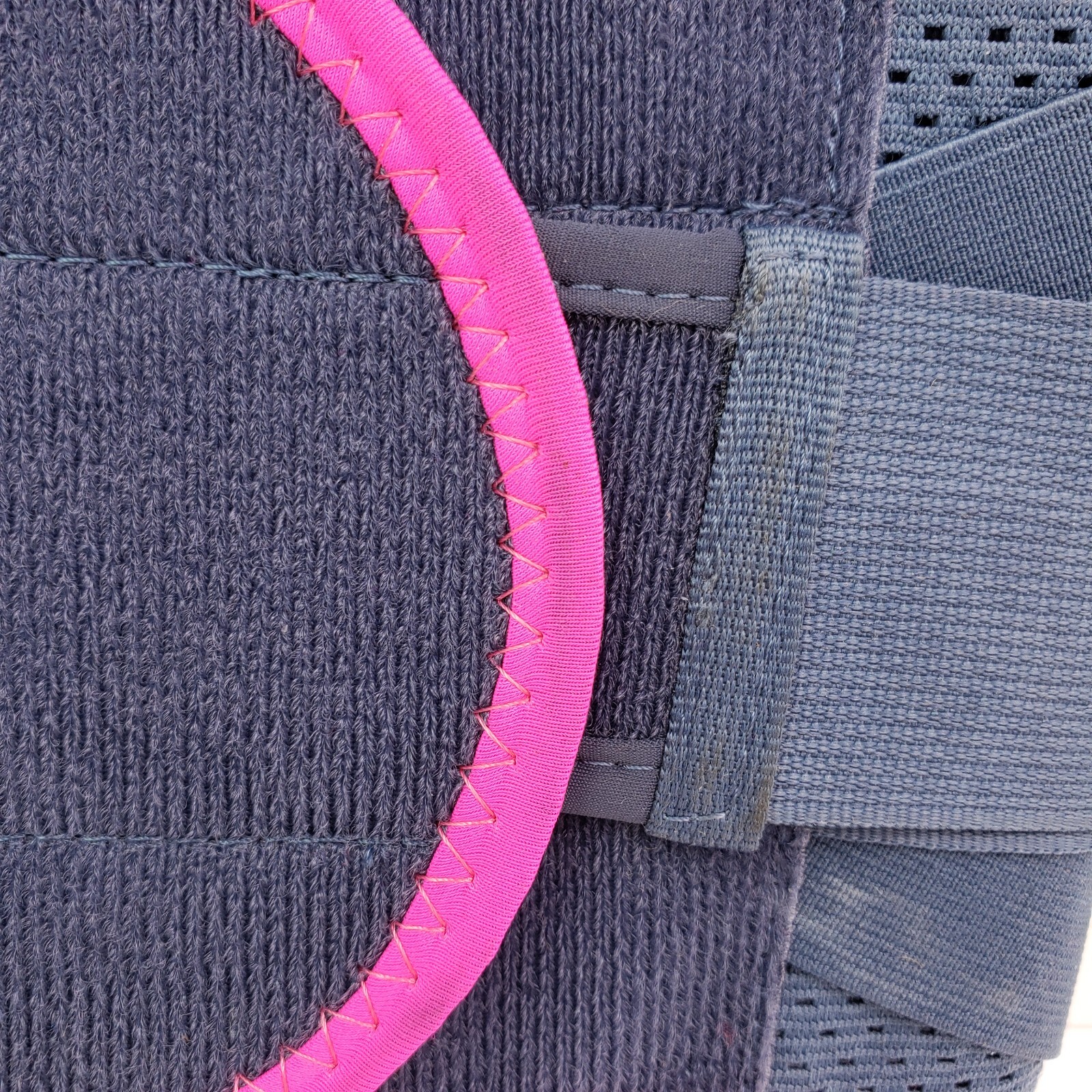 Freetoo Womens Size S Gray Pink Knitted Back Support Belt Back Brace