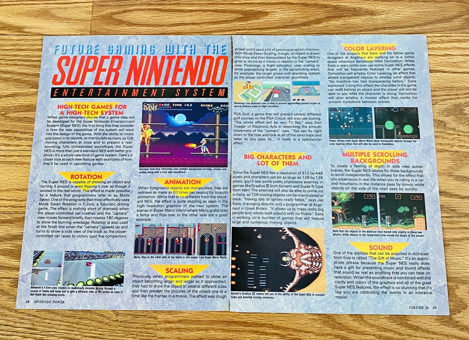 Super Nintendo Preview Nintendo Power Magazine VINTAGE Rare Future of Gaming
