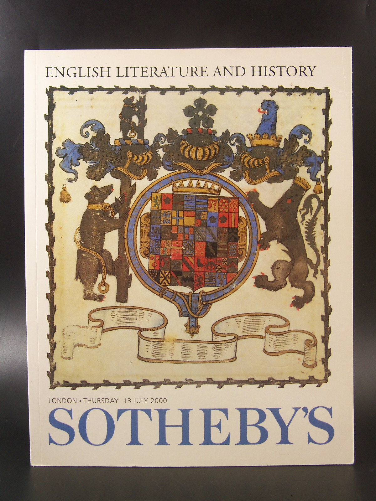 July 2000 Sotheby's London England English Literature & History Auction Catalog