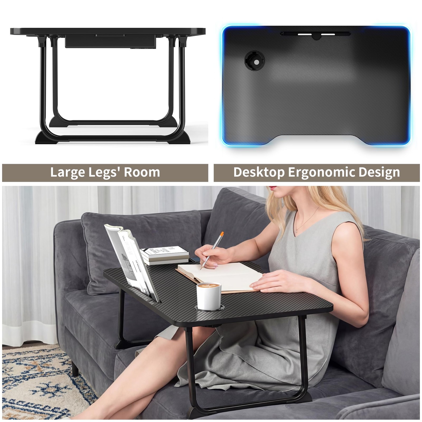 Lap Desk for Adults Portable Foldable Bed Desk Tray Table