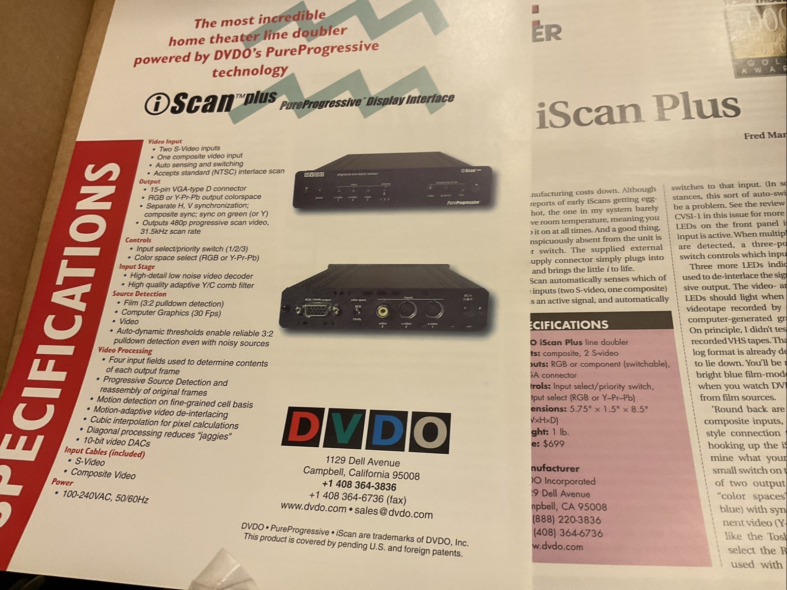 NOS DVDO ISCAN Plus V2 Line Doubler Up Converter Video