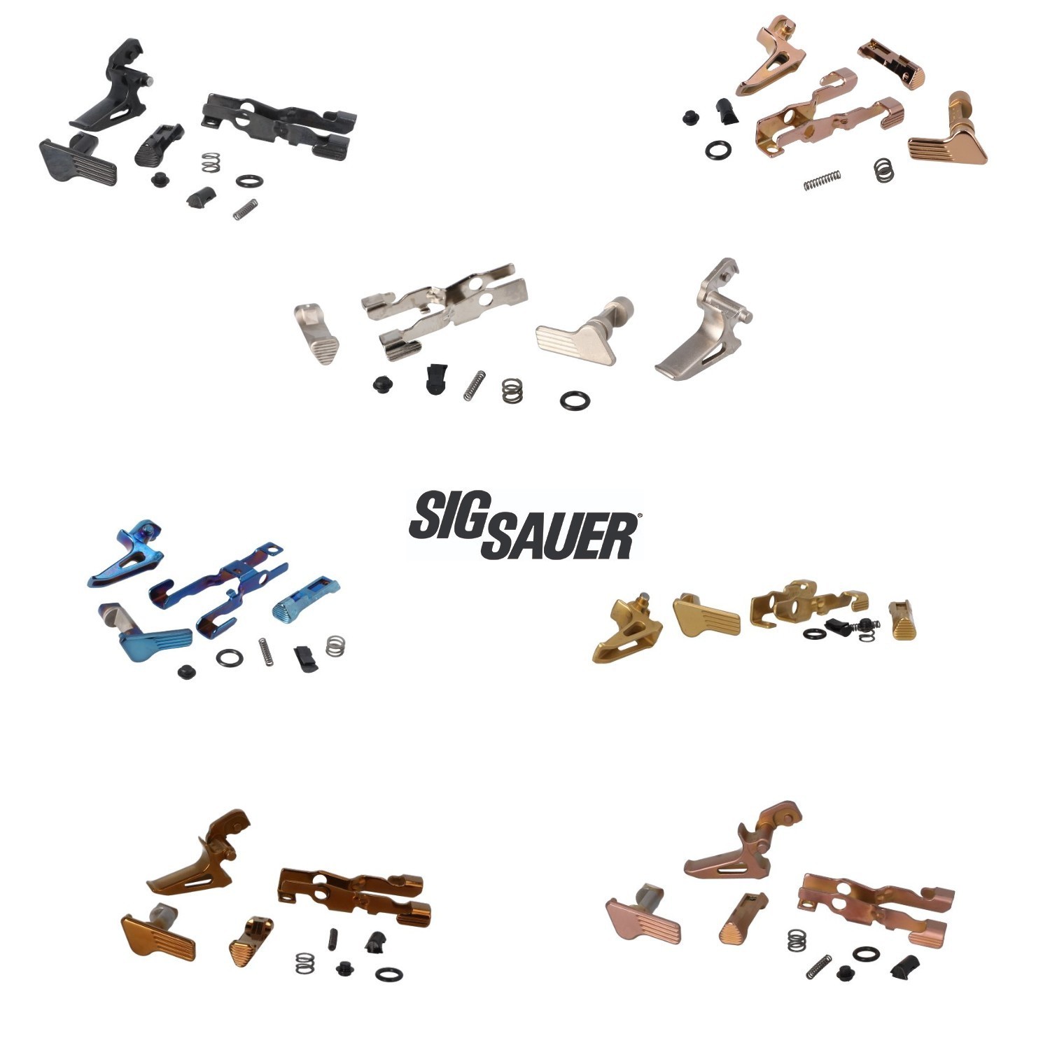Sig P320 OEM Controls Flat Trigger Parts Kit 9/357/40/45 ⭐Choose Your Color⭐