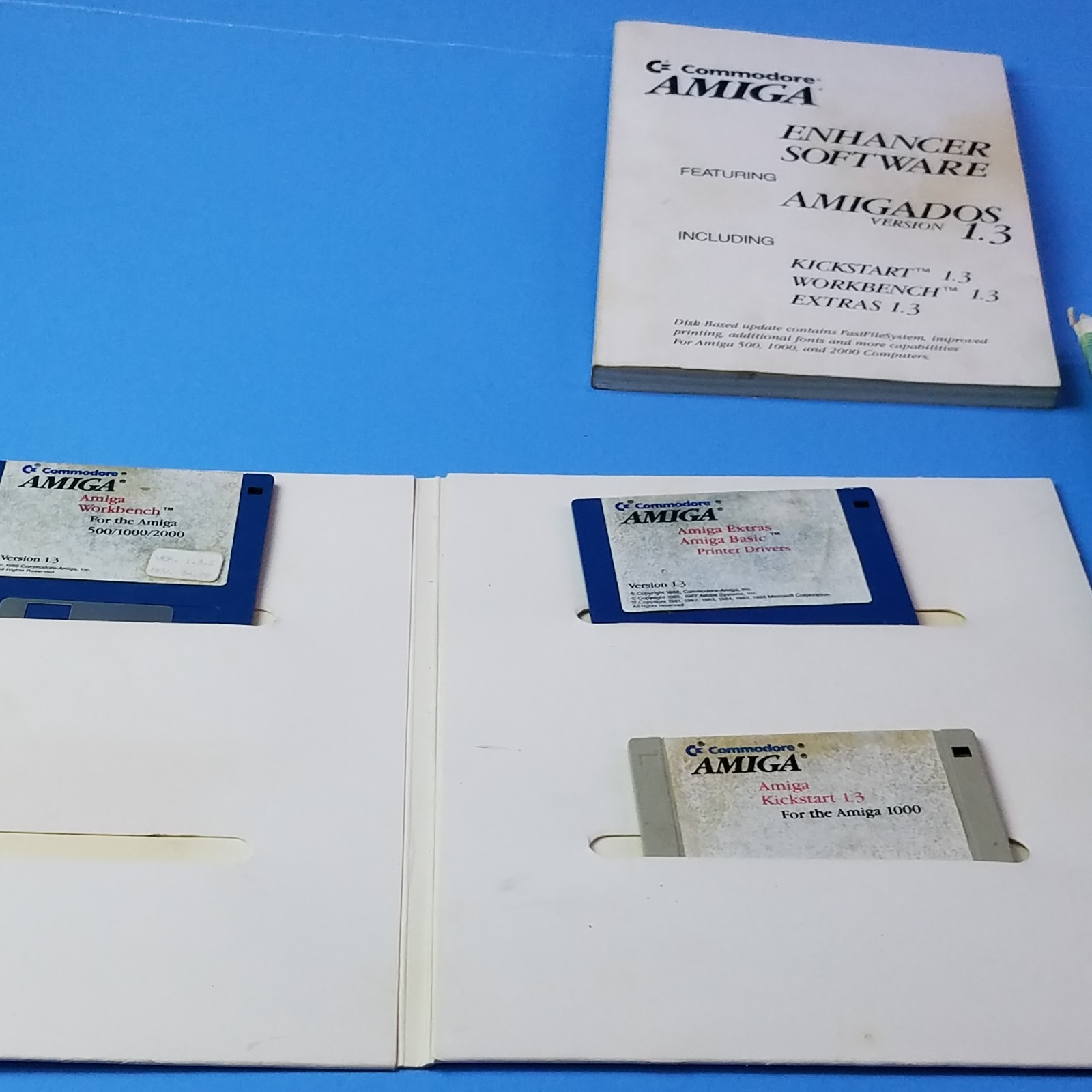 Vintage Commodore Amiga Enhancer Box 3 DISK Software Manual Book