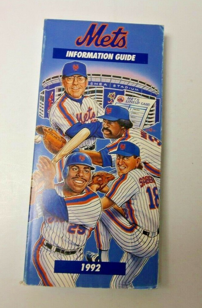 1992 NEW YORK METS MLB MEDIA INFORMATION GUIDE GOOD CONDITION