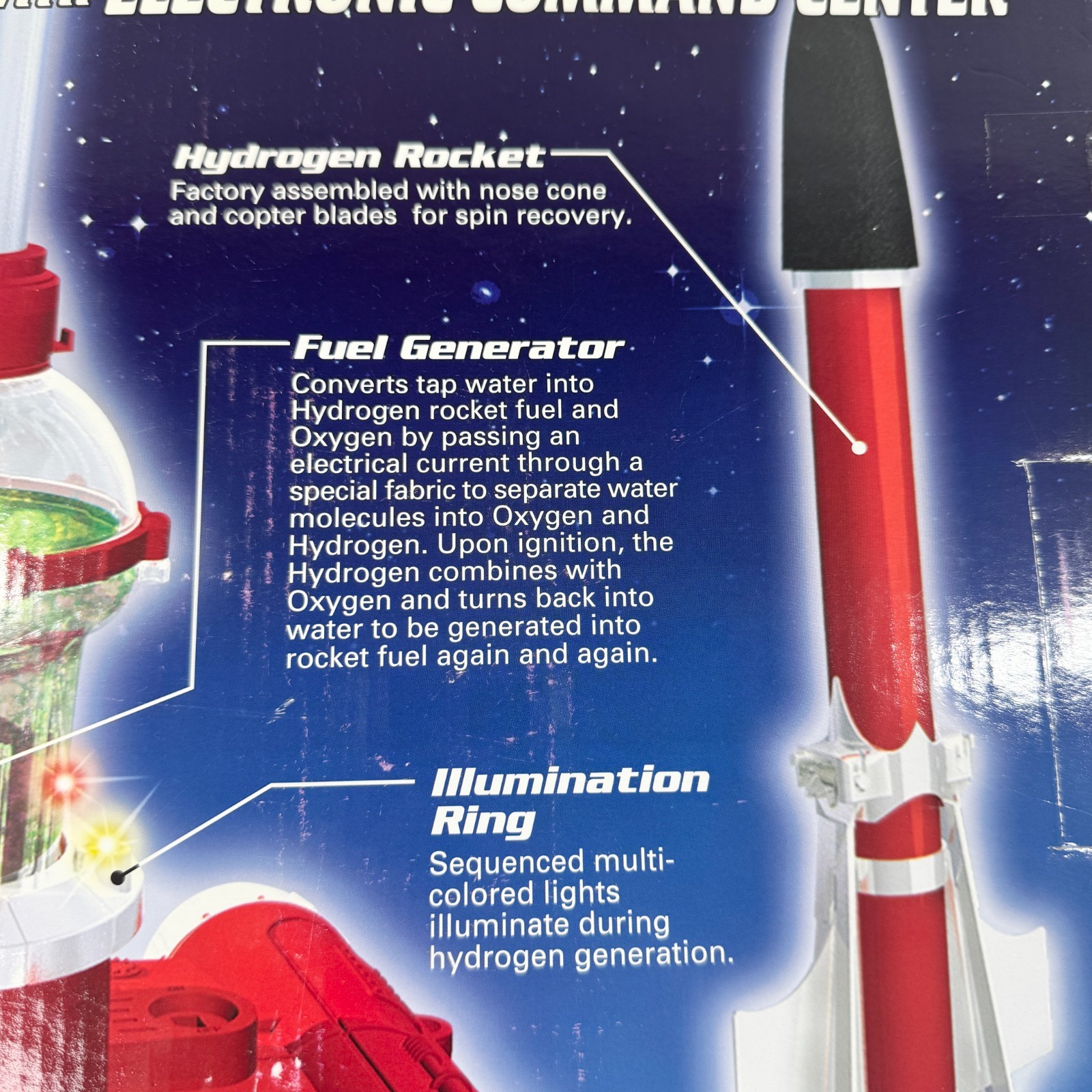 Estes Hydrogen Rocket Set Talking Electronic Command Center 1863 2007 Open Box